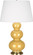 Triple Gourd One Light Table Lamp in Sunset Yellow Glazed Ceramic w/Antique Brass (165|SU40X)