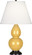 Small Double Gourd One Light Accent Lamp in Sunset Yellow Glazed Ceramic w/Deep Patina Bronze (165|SU11X)