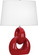 Fusion One Light Table Lamp in Ruby Red Glazed Ceramic w/Polished Nickel (165|RR981)