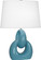 Fusion One Light Table Lamp in Steel Blue Glazed Ceramic w/Polished Nickel (165|OB981)