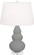 Small Triple Gourd One Light Accent Lamp in Matte Smoky Taupe Glazed Ceramic w/Lucite Base (165|MST33)