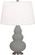 Small Triple Gourd One Light Accent Lamp in Matte Smoky Taupe Glazed Ceramic w/Antique Silver (165|MST32)