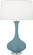 Pike One Light Table Lamp in Matte Steel Blue Glazed Ceramic w/Lucite Base (165|MOB96)