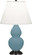 Small Double Gourd One Light Accent Lamp in Matte Steel Blue Glazed Ceramic w/Bronze (165|MOB51)