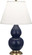 Small Double Gourd One Light Accent Lamp in Matte Midnight Blue Glazed Ceramic w/Antique Brass (165|MMB50)