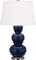 Triple Gourd One Light Table Lamp in Matte Midnight Blue Glazed Ceramic w/Antique Silvered (165|MMB42)