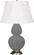 Double Gourd One Light Table Lamp in Matte Ash Glazed Ceramic w/Antique Silver (165|MCR58)