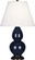 Small Double Gourd One Light Accent Lamp in Midnight Blue Glazed Ceramic w/Deep Patina Bronzeed (165|MB11X)