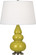 Small Triple Gourd One Light Accent Lamp in Citron Glazed Ceramic w/Antique Silver (165|CI32X)