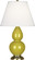 Small Double Gourd One Light Accent Lamp in Citron Glazed Ceramic w/Antique Brass (165|CI10X)