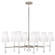 Jonathan Adler Ventana Eight Light Chandelier in White Wood w/ Polished Nickel (165|AW718)