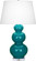 Triple Gourd One Light Table Lamp in Peacock Glazed Ceramic w/Lucite Base (165|A363X)