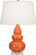 Small Triple Gourd One Light Accent Lamp in Pumpkin Glazed Ceramic w/Lucite Base (165|A282X)