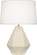 Delta One Light Table Lamp in Bone Glazed Ceramic w/Polished Nickel (165|930)