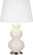 Triple Gourd One Light Table Lamp in Bone Glazed Ceramic w/Antique Silver (165|364X)