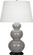 Triple Gourd One Light Table Lamp in Smoky Taupe Glazed Ceramic w/Deep Patina Bronze (165|339X)