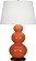 Triple Gourd One Light Table Lamp in Pumpkin Glazed Ceramic w/Deep Patina Bronze (165|332X)