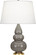 Small Triple Gourd One Light Accent Lamp in Smoky Taupe Glazed Ceramic w/Antique Natural Brass (165|249X)