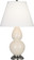 Small Double Gourd One Light Accent Lamp in Bone Glazed Ceramic w/Antique Silver (165|1776X)