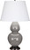 Double Gourd One Light Table Lamp in Smoky Taupe Glazed Ceramic w/Deep Patina Bronze (165|1749X)