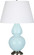 Double Gourd One Light Table Lamp in Baby Blue Glazed Ceramic w/Antique Silver (165|1676X)