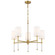 Elaine Five Light Chandelier in Brass (90|790542)