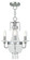 Valentina Three Light Mini Chandelier/Ceiling Mount in Brushed Nickel (107|51843-91)