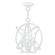 Aria Three Light Mini Chandelier/Ceiling Mount in Antique White (107|40904-60)