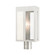 Lafayette One Light Outdoor Post Top Lantern in Brushed Nickel w/ Hammered Polished Nickel Panels (107|27416-91)