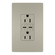 radiant 15A Tamper Resistant Ultra Fast PLUS Power Delivery USB Type C/C Outlet in Nickel (246|R26USBPDNICC6)