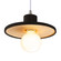 Radiance One Light Pendant in Carbon Matte Black with Champagne Gold (102|CER-6325-CBGD-NCKL-WTCD)
