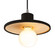 Radiance One Light Pendant in Carbon Matte Black with Champagne Gold (102|CER-6325-CBGD-NCKL-BKCD)