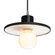 Radiance One Light Pendant in Gloss Black with Matte White (102|CER-6325-BKMT-NCKL-BKCD)