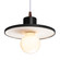 Radiance One Light Pendant in Gloss Black with Matte White (102|CER-6325-BKMT-DBRZ-WTCD)