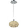 Laguna One Light Pendant in Chrome with White Shades (92|16151 CH WH)