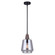 Dante One Light Pendant in Matte Black And Faux Wood (387|IPL2040B01BKW)