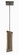 Interszioni LED Mini Pendant in Midnight Iron & Faux Walnut (42|P1641-895-L)