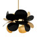 Ginger One Light Chandelier in Soft Black (68|308-42-GL/SBK) Ginger One Light Chandelier in Soft Black (68|308-42-GL/SBK)