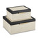 Deanna Collection Box Set of 2 in Ivory/Black/Light Antique Brass/Beige (142|1200-0668)