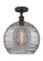 Edison One Light Semi-Flush Mount in Oil Rubbed Bronze (405|616-1F-OB-G1213-14SM)