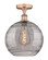 Edison One Light Semi-Flush Mount in Antique Copper (405|616-1F-AC-G1213-12SM)