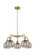 Downtown Urban Five Light Chandelier in Brushed Brass (405|516-5CR-BB-G1213-6SM)