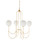 Granville Four Light Chandelier in Brass|Matte Frosted Glass (550|SCH-175019)