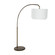 Caesar One Light Floor Lamp in Brushed Brass|Feather White Linen (550|SCH-175006)