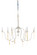 Tracy Six Light Chandelier in Textured White|Vintage Gold (550|SCH-170075)