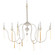 Tracy Six Light Chandelier in Textured White|Vintage Gold (550|SCH-170075)