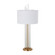 Merna One Light Table Lamp in Antique Brass|White Linen (550|SCH-167005)