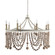 Madeleine Eight Light Chandelier in Plaster|Beige Washed Wood (550|SCH-159095)