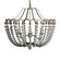 Peggy Six Light Chandelier in Champagne Silver|Dove White (550|SCH-157015)