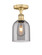Edison One Light Semi-Flush Mount in Brushed Brass (405|616-1F-BB-G558-6SM)